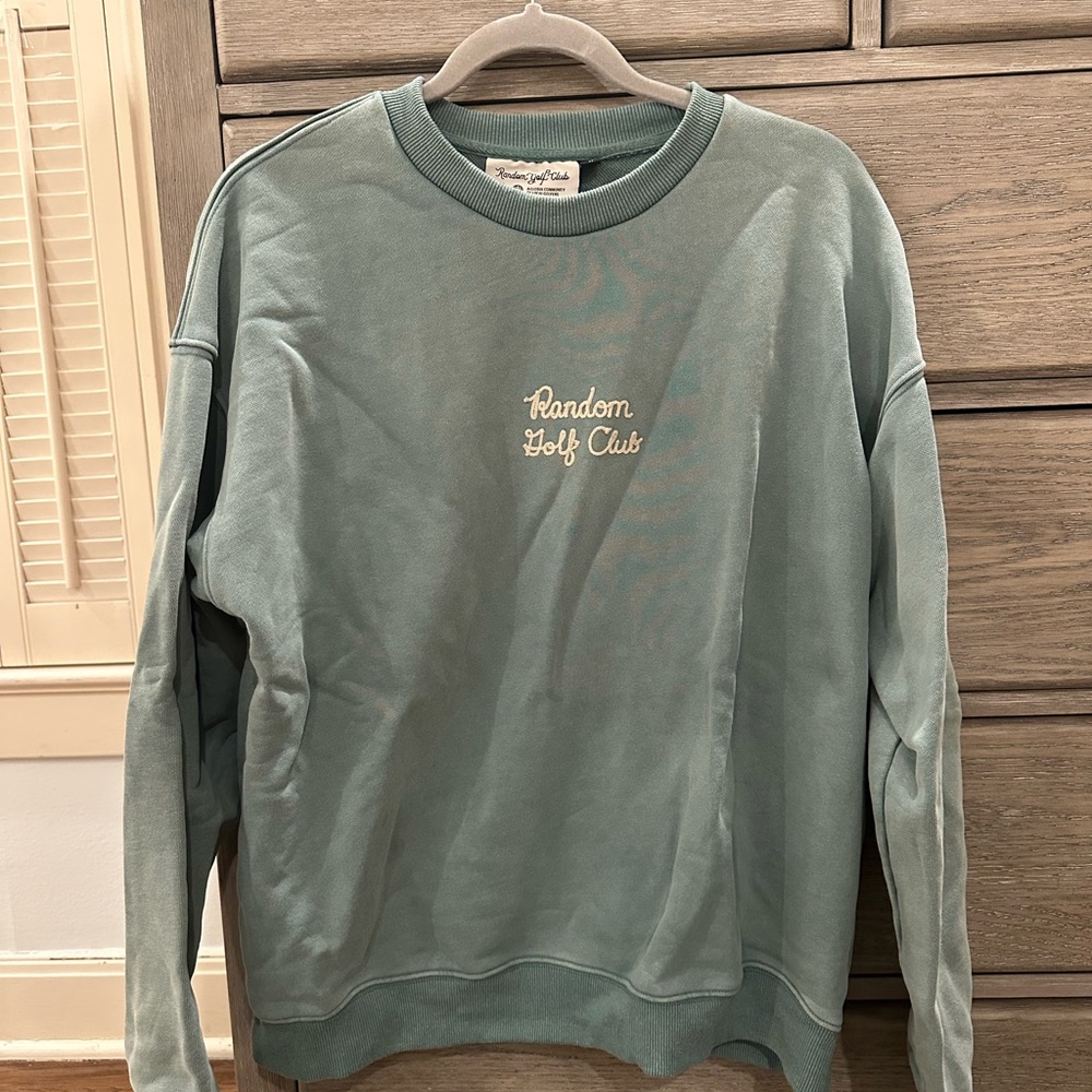 Random Golf Club Women's Sage Green Embroidered Crewneck Sweatshirt